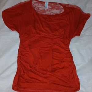 NWT Women's Elegant Rust Colored Lace Top.